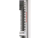 455342 Extralink Szafka wisząca rack 12U 600x600 szara szklane drzwi 