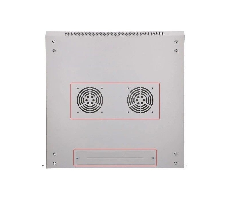 455344 Extralink Szafka wisząca rack 12U 600x600 szara szklane drzwi 