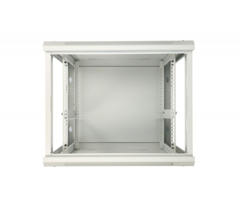 455373 Extralink Szafka wisząca rack 12U 600x600 szara metalowe drzwi 