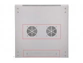 455381 Extralink Szafka wisząca rack 12U 600x600 szara metalowe drzwi 