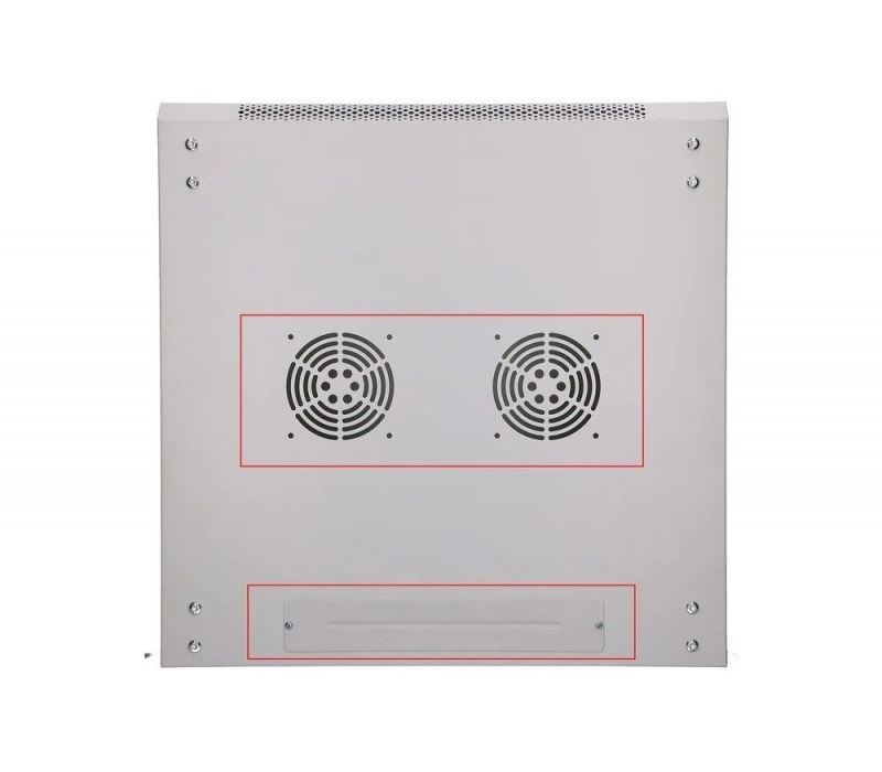 455381 Extralink Szafka wisząca rack 12U 600x600 szara metalowe drzwi 