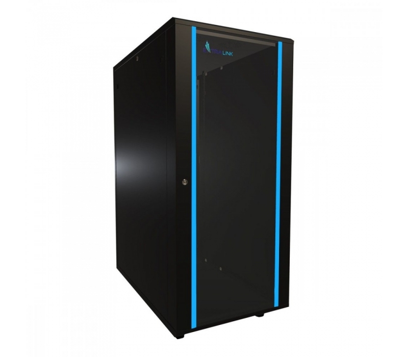 455407 Extralink Szafa rack 27U 600x1000mm czarna stojąca