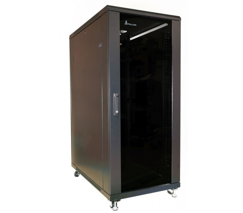 455409 Extralink Szafa rack 27U 600x1000mm czarna stojąca