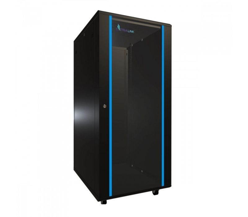 455421 Extralink Szafa rack 27U 600x800mm czarna stojąca