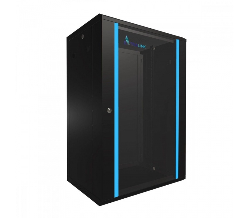 455487 Extralink Szafa rack 18U 600x450mm czarna wisząca 