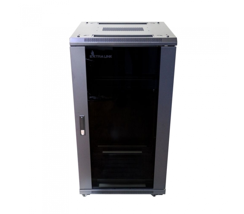 455523 Extralink Szafa rack 22U 600x800mm czarna stojąca 
