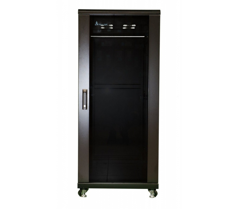 455550 Extralink Szafa rack 27U 800x800mm czarna stojąca 