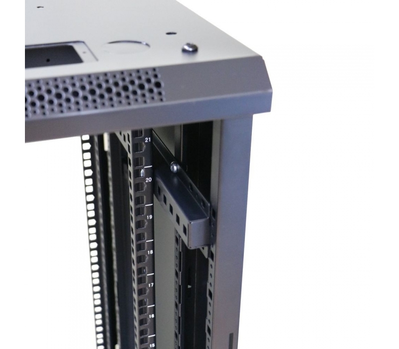 455700 Extralink Szafa rack 27U 600x600 czarna stojąca
