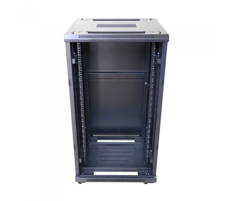 455702 Extralink Szafa rack 27U 600x600 czarna stojąca