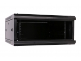 455925 Extralink Szafka wisząca rack 4U 600x600 czarna szklane drzwi