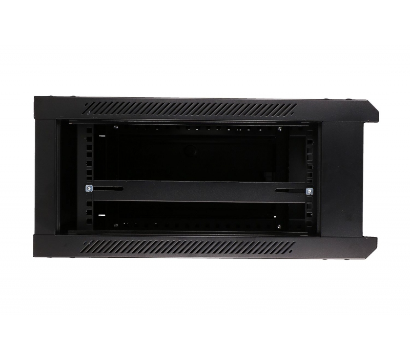 455927 Extralink Szafka wisząca rack 4U 600x600 czarna szklane drzwi