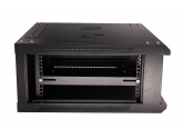 455928 Extralink Szafka wisząca rack 4U 600x600 czarna szklane drzwi