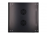455931 Extralink Szafka wisząca rack 4U 600x600 czarna szklane drzwi