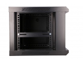 455937 Extralink Szafka wisząca rack 6U 600x450 czarna szklane drzwi 