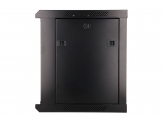 455951 Extralink Szafka wisząca rack 9U 600x450 czarna szklane drzwi 