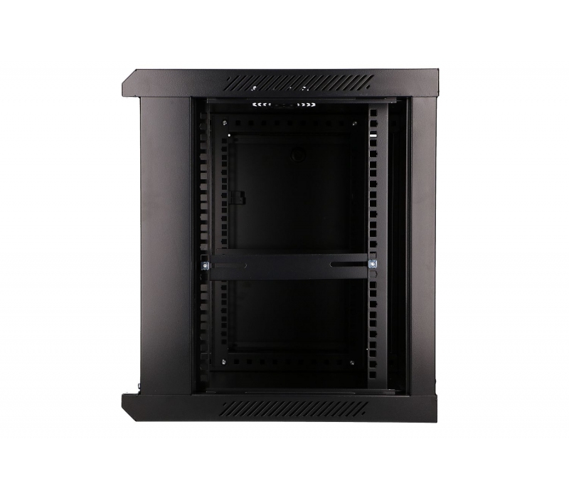 455952 Extralink Szafka wisząca rack 9U 600x450 czarna szklane drzwi 