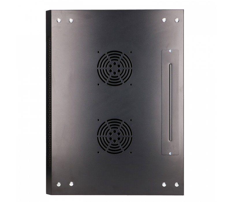 455953 Extralink Szafka wisząca rack 9U 600x450 czarna szklane drzwi 