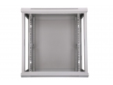 455991 Extralink Szafka wisząca rack 12U 600x600 szara szklane drzwi 