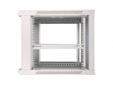 456040 Extralink Szafka wisząca rack 9U 600x600 szara szklane drzwi 