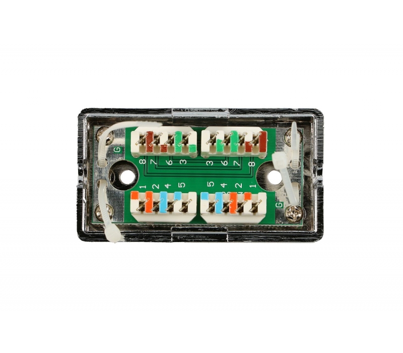 456060 Extralink CAT5E STP | Puszka połączeniowa | beczka, złączka, srebrna