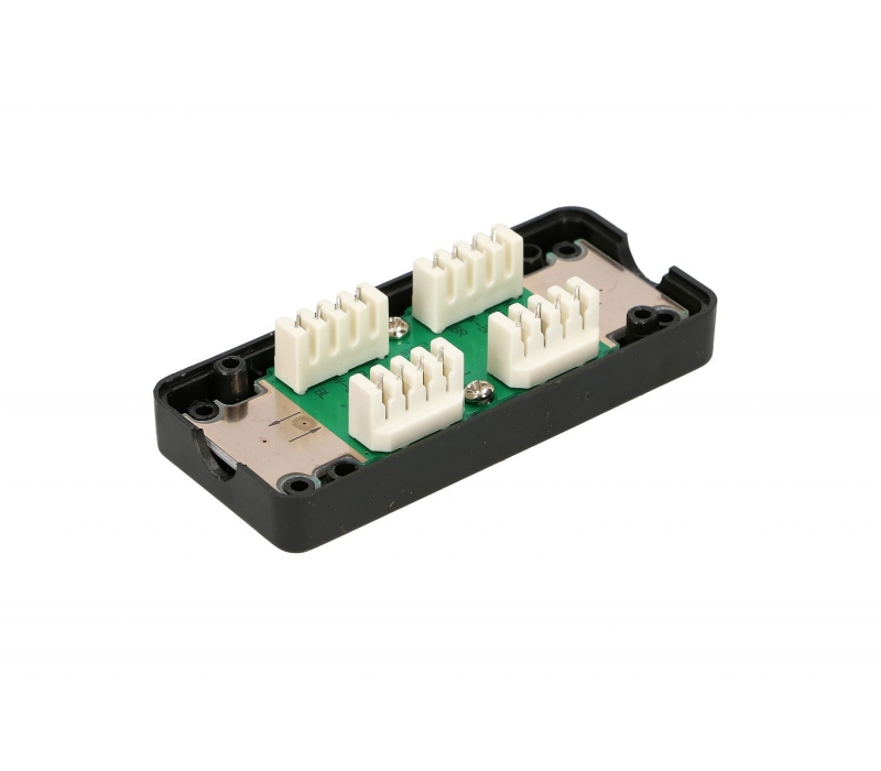 456064 Extralink CAT6 UTP | Puszka połączeniowa | beczka, złączka, czarna