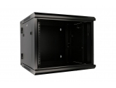 456174 Extralink Szafka wisząca rack 9U 600x600 czarna dwusekcyjna
