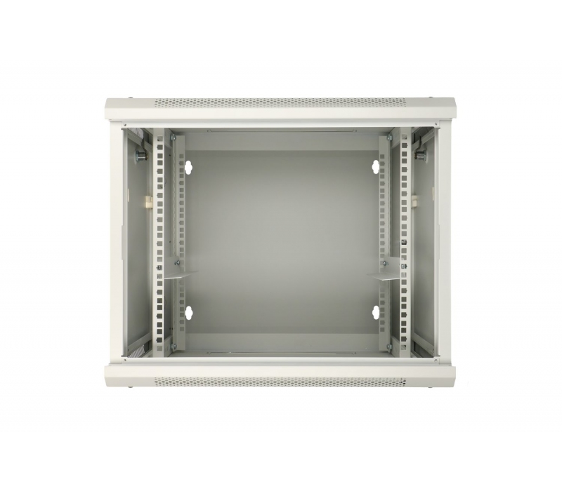 456184 Extralink Szafka wisząca rack 9U 600x600 szara dwusekcyjna 
