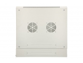 456190 Extralink Szafka wisząca rack 9U 600x600 szara dwusekcyjna 