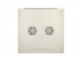 456198 Extralink Szafka wisząca rack 9U 600x600 szara metalowe drzwi 