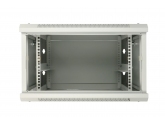 456203 Extralink Szafka wisząca rack 6U 600x600 szara metalowe drzwi 