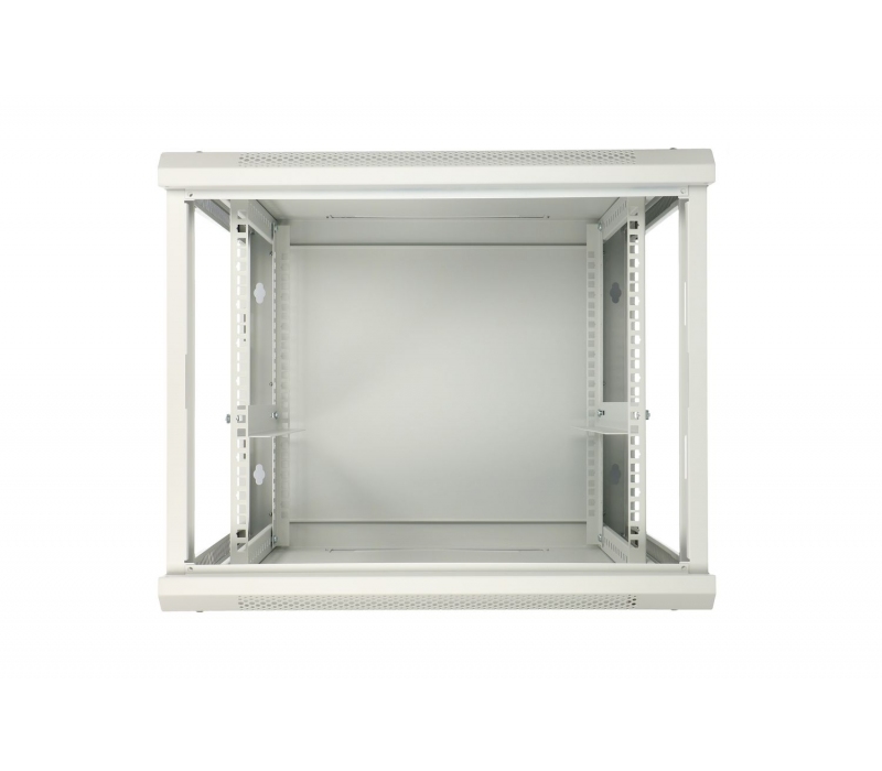 456218 Extralink Szafka wisząca rack 12U 600x600 szara metalowe drzwi 