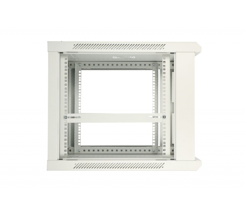 456228 Extralink Szafka wisząca rack 12U 600x450 szara metalowe drzwi 