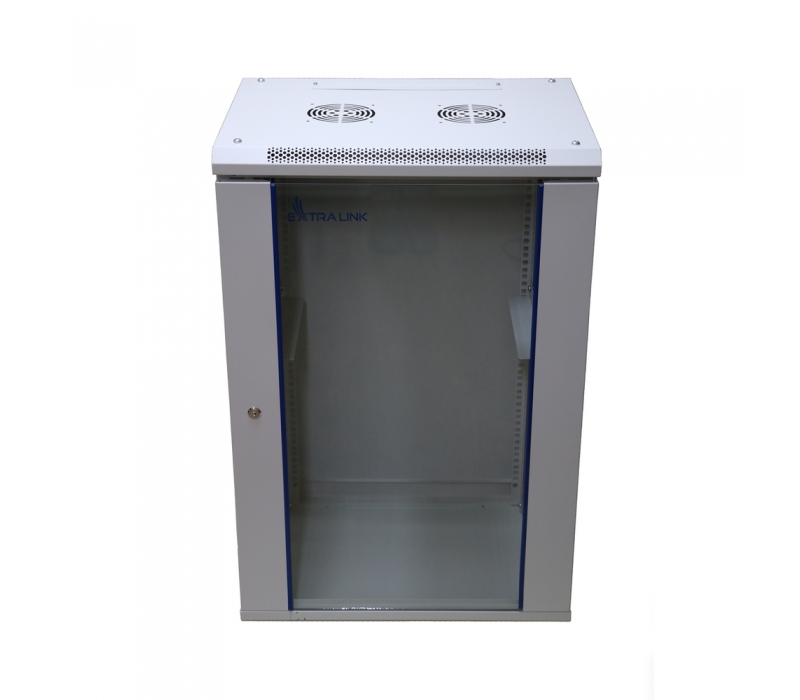456387 Extralink Szafa rack 18U 600x600mm szara wisząca 