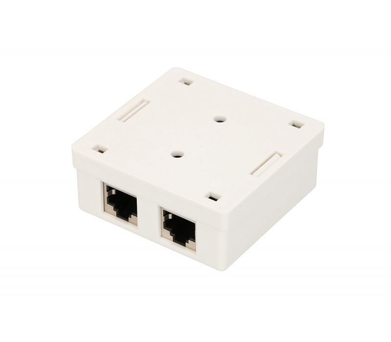 456551 Extralink Gniazdo natynkowe 2xRJ45 kat.5e STP 