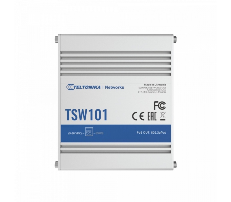 456576 TELTONIKA Przełącznik przemysłowy TSW101 5xGbE 4xPoE+