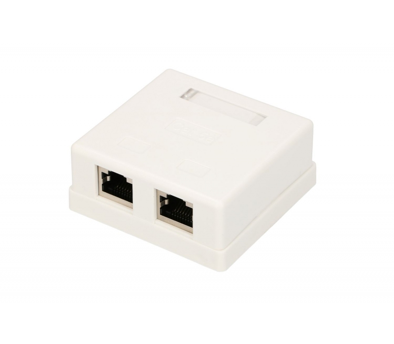 457038 Extralink Gniazdo natynkowe 2xRJ45 kat.5e STP 
