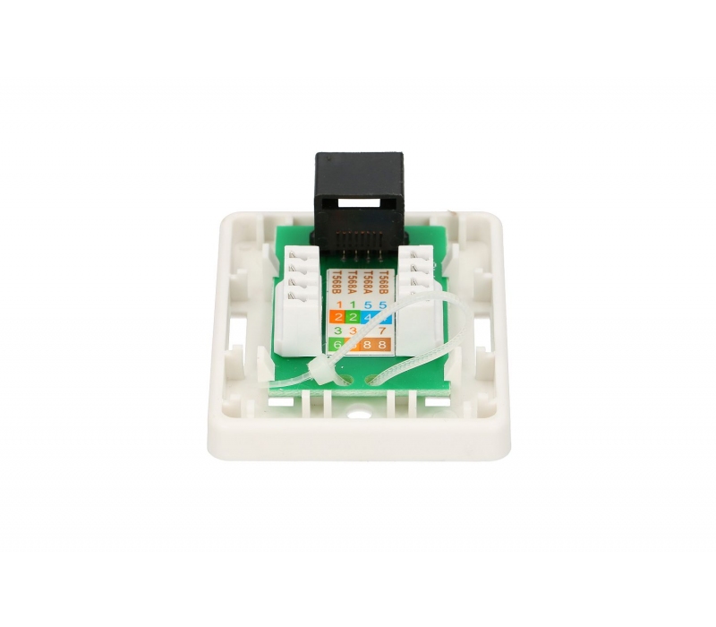 457227 Extralink Gniazdo natynkowe 1xRJ45 Kat.5e UTP