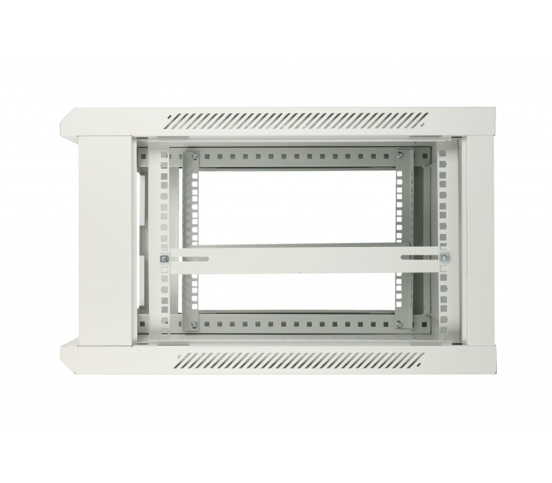 458178 Extralink Szafka wisząca rack 6U 600x600 szara metalowe drzwi 