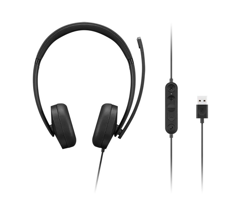 458198 Lenovo Analogowy zestaw słuchawkowy USB-A Stereo Headset Gen 2 4XD1P83425 