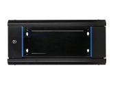 458219 Extralink Szafka wisząca rack 4U 600x600 czarna szklane drzwi