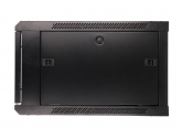 458221 Extralink Szafka wisząca rack 6U 600x600 czarna szklane drzwi 