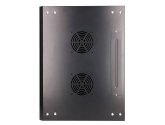 458356 Extralink Szafka wisząca rack 12U 600x450 czarna szklane drzwi 
