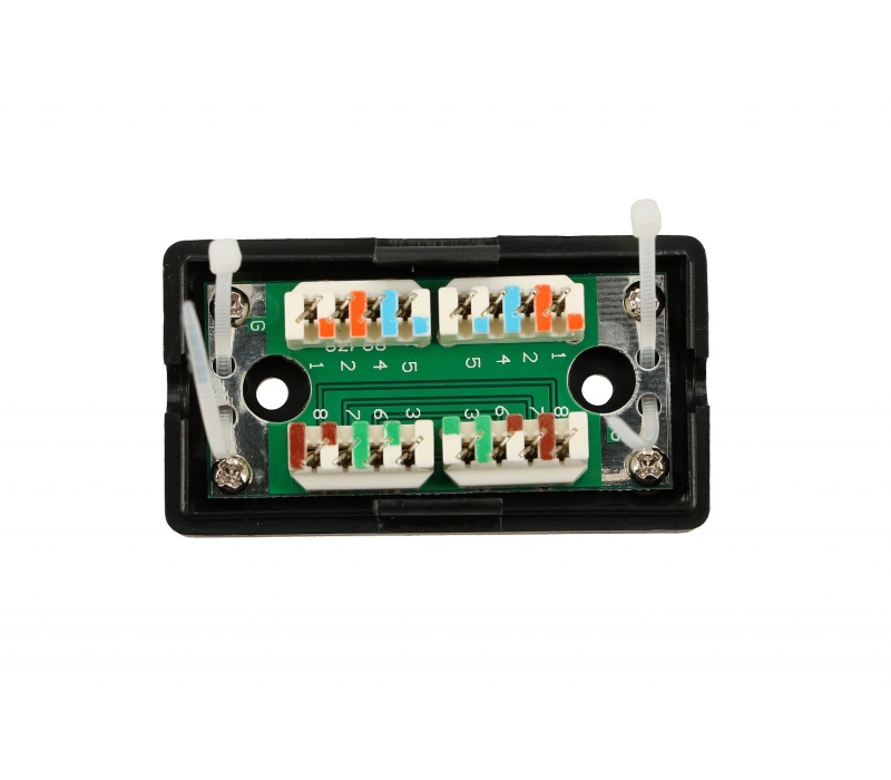 459119 Extralink CAT5E UTP | Puszka połączeniowa | beczka, złączka, black