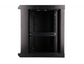 459124 Extralink Szafka wisząca rack 9U 600x450 czarna szklane drzwi 