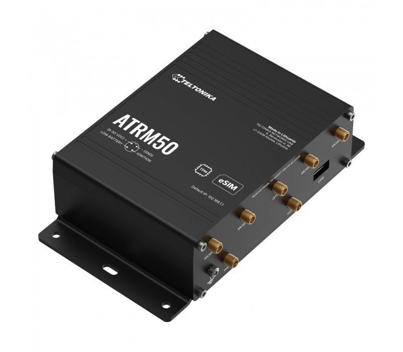 459153 TELTONIKA Teltonika ATRM50 | Router 5G | 4x M12 GbE, WiFi 5, Dual SIM, eSIM, GPS