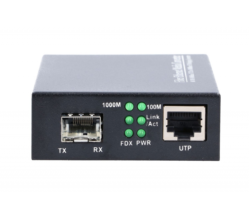 459364 Extralink Media konwerter Sedir 1xSFP 1xRJ45 