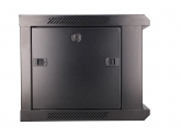 459542 Extralink Szafka wisząca rack 6U 600x450 czarna szklane drzwi 