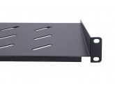 459703 Extralink 1U 350mm Czarna | Półka | 19", do szaf wiszących