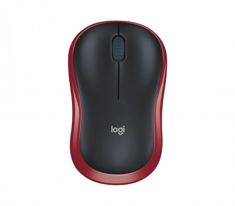 460557 Logitech Mysz Wireless Mouse M185 Red