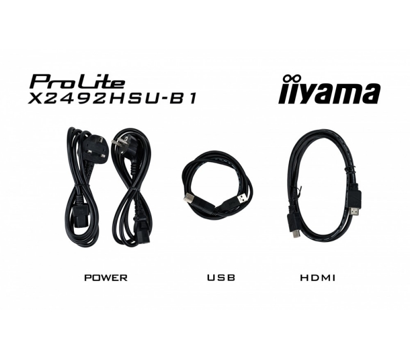 462502 Monitor IIYAMA ProLite/24" Full HD IPS/16:9/120 Hz/HDMI/DP/USB HUB/GŁOŚNIKI/3 lata carry-in